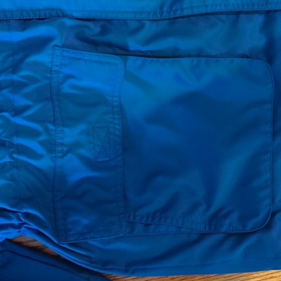 Port Authority gorpcore full length bungee cord adjustable blue hooded jacket S - Picture 6 of 13